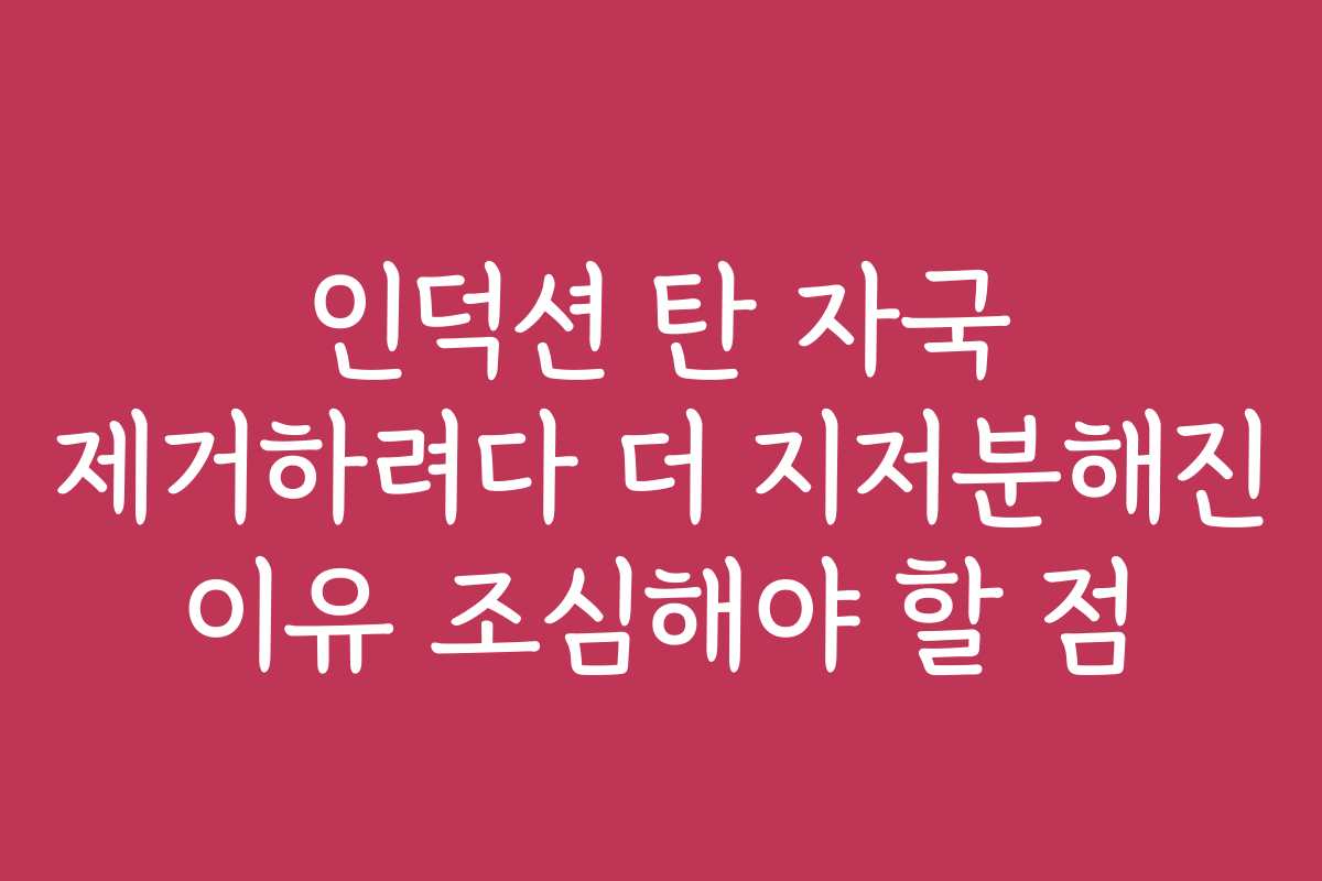 인덕션 탄 자국 제거하려다 더 지저분해진 이유 조심해야 할 점