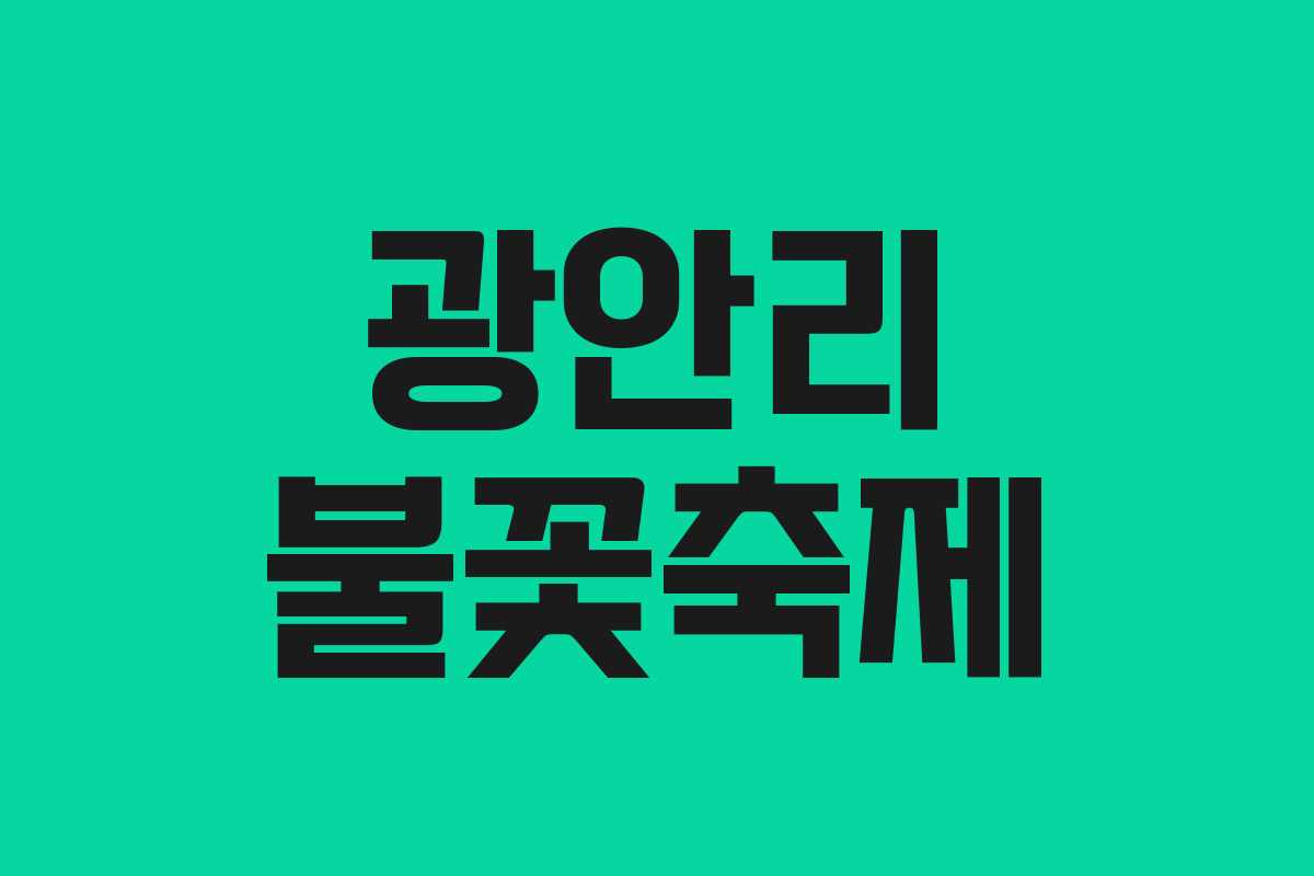 광안리 불꽃축제