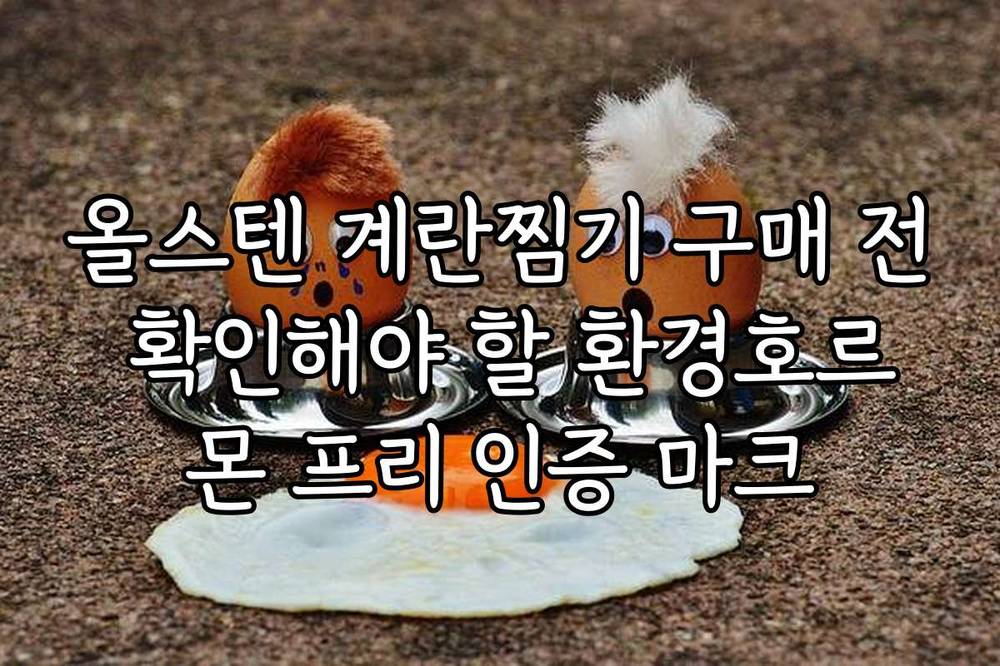 올스텐 계란찜기 구매 전 확인해야 할 환경호르몬 프리 인증 마크
