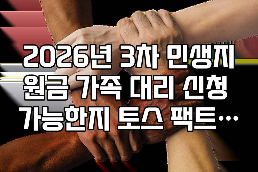 2026년 3차 민생지원금 가족 대리 신청 가능한지 토스 팩트 체크