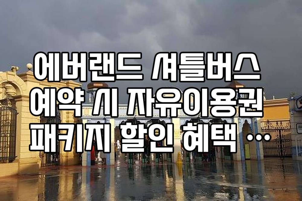 에버랜드 셔틀버스 예약 시 자유이용권 패키지 할인 혜택 받는 방법 확인