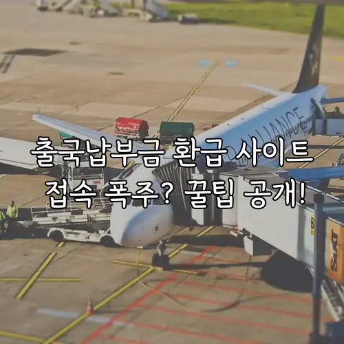 출국납부금 환급 사이트 접속 폭주? 꿀팁 공개!