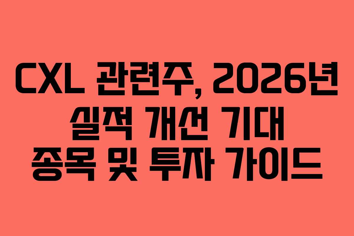 CXL-관련주,-2026년-실적-개선-기대-종목-및-투자-가이드