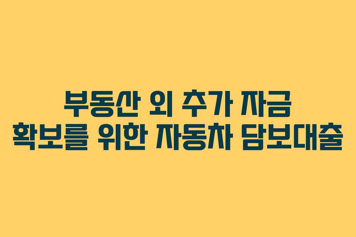 부동산-외-추가-자금-확보를-위한-자동차-담보대출