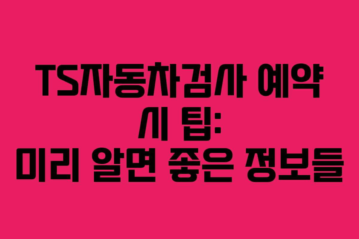 TS자동차검사-예약-시-팁-미리-알면-좋은-정보들