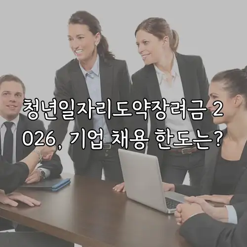 청년일자리도약장려금 2026, 기업 채용 한도는?