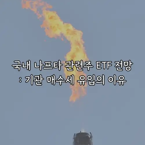 국내 나프타 관련주 ETF 전망: 기관 매수세 유입의 이유