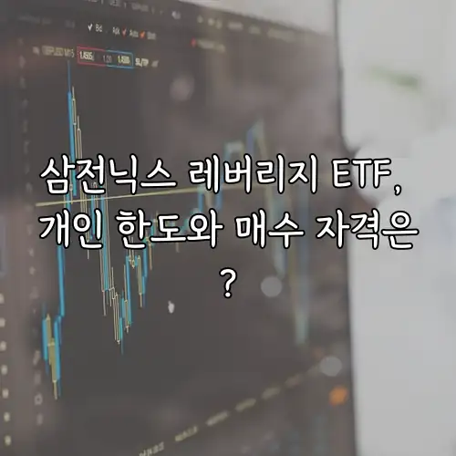 삼전닉스 레버리지 ETF, 개인 한도와 매수 자격은?
