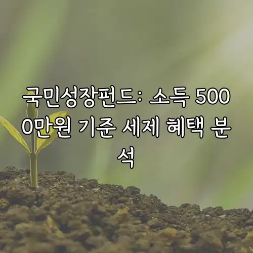 국민성장펀드: 소득 5000만원 기준 세제 혜택 분석