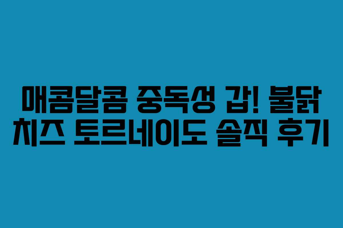 매콤달콤-중독성-갑!-불닭-치즈-토르네이도-솔직-후기