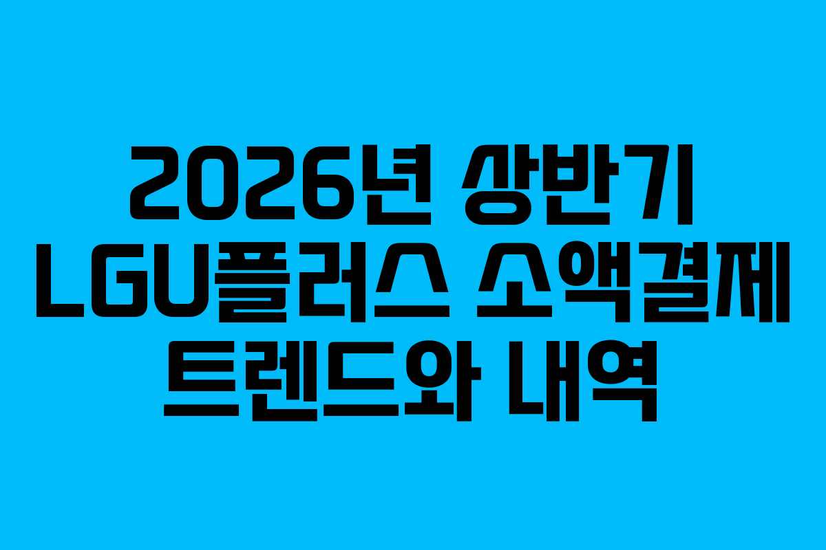 2026년-상반기-LGU플러스-소액결제-트렌드와-내역