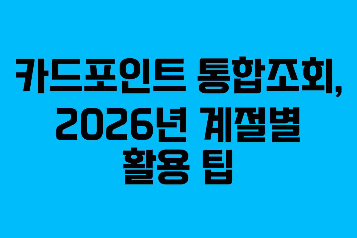 카드포인트-통합조회,-2026년-계절별-활용-팁